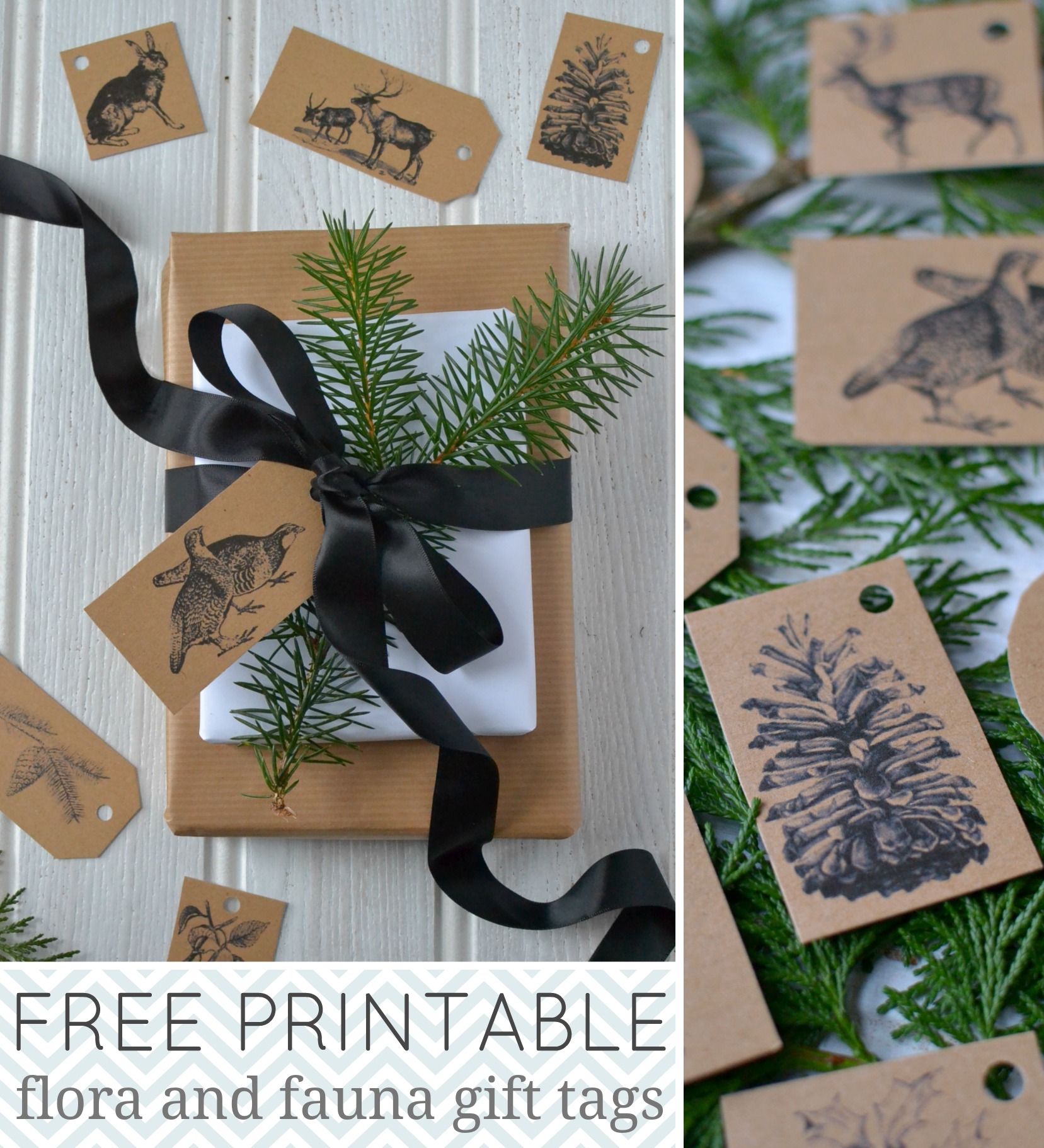 Free printable Christmas holiday gift tags from Decorator's Notebook