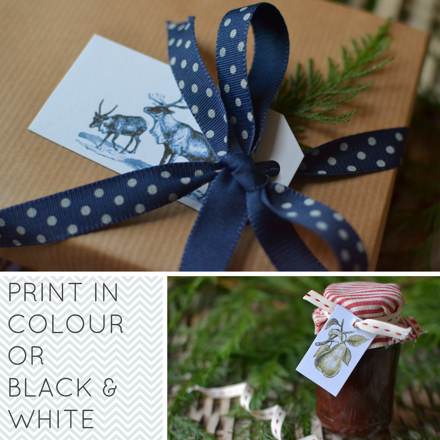 Free printable gift tags from Decorator's Notebook blog