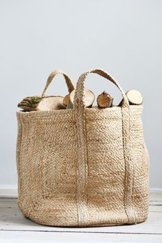 Large Log Basket: He