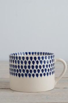 Indigo drop mug