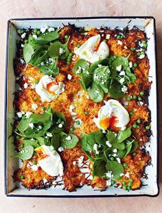 With poached eggs, s