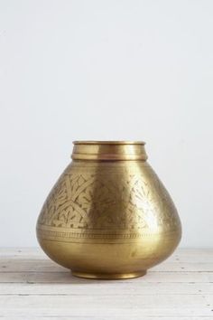 Hand-etched brass va