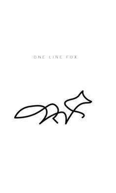 One line fox