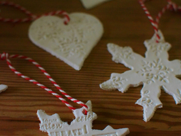 Air drying clay Christmas decorations LR
