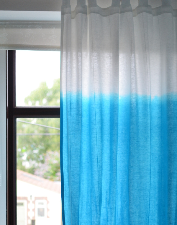 blue dip dye curtains how to guide DIY