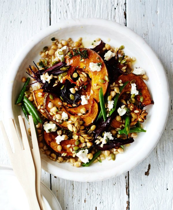 Roasted pumpkin salad recipe