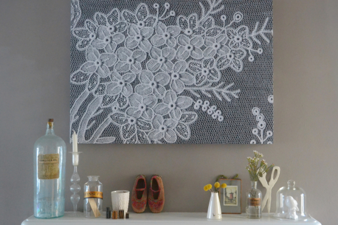 Surface View lace canvas - Decorator's Notebook blog