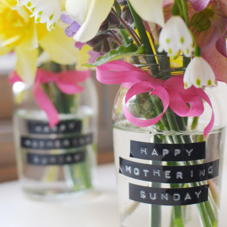 Homemade vases for mother's day