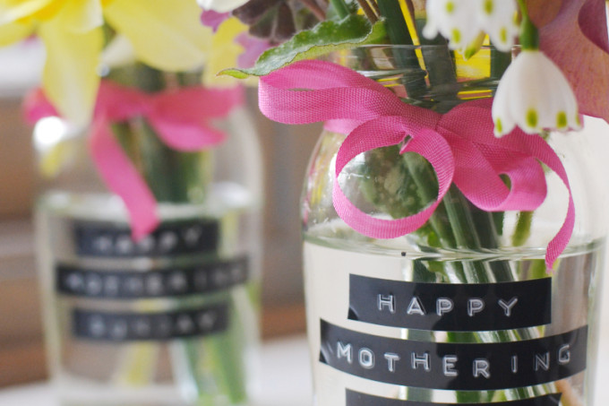 Homemade vases for mother's day