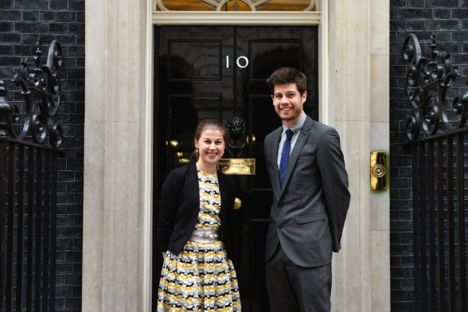 Bethan John and Joe John from Decorator's Notebook at Downing Street