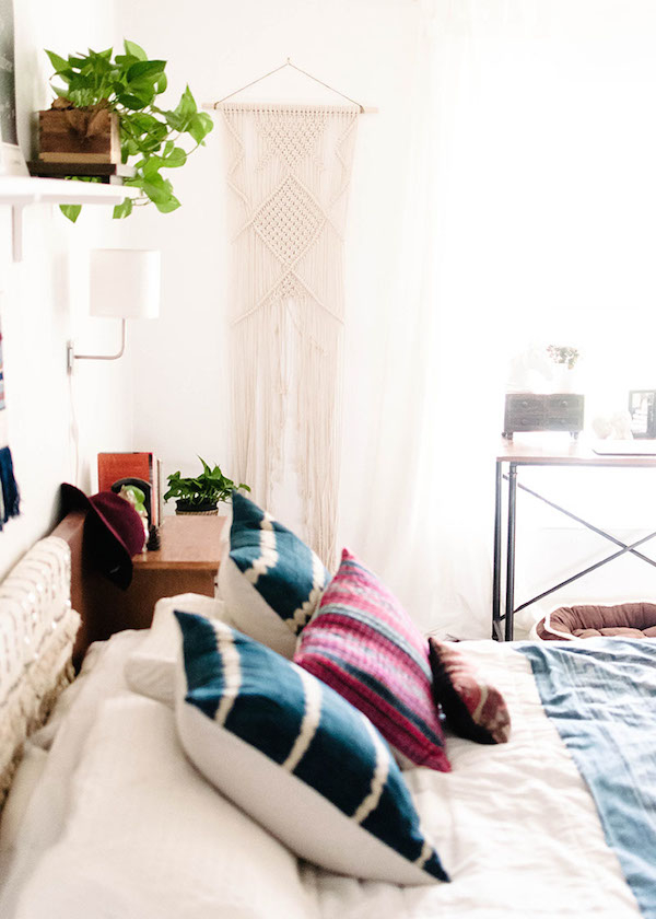 Subtle bohemian bedroom