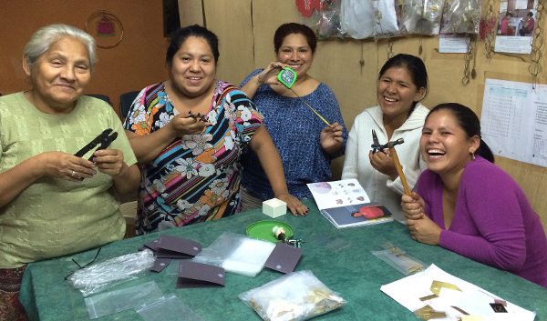 Fair trade jewellery being made in Peru for Decorator's Notebook