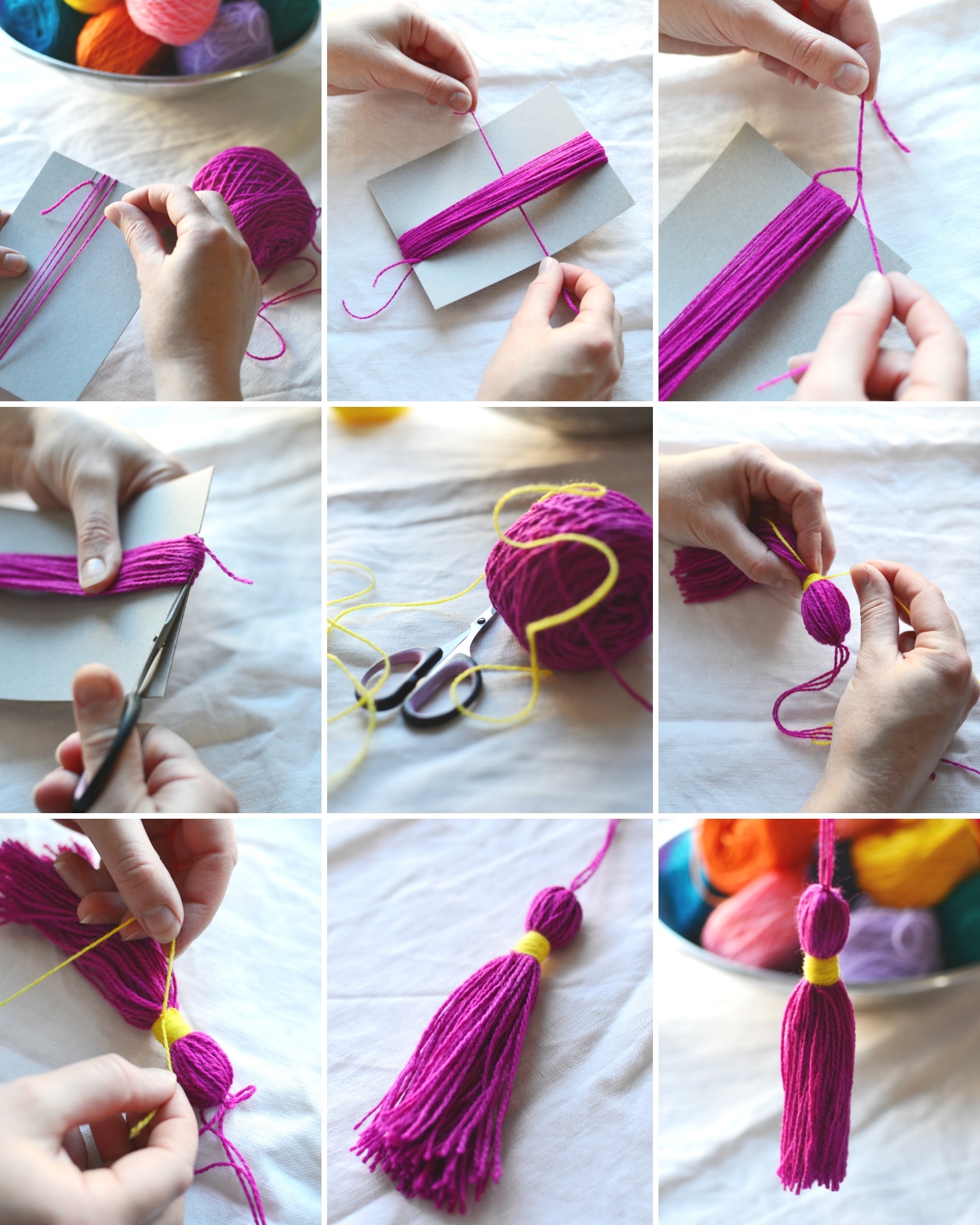 How to make a tassel step by step