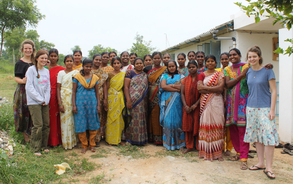 Jewellery group in India with Laura Cave from Just Trade