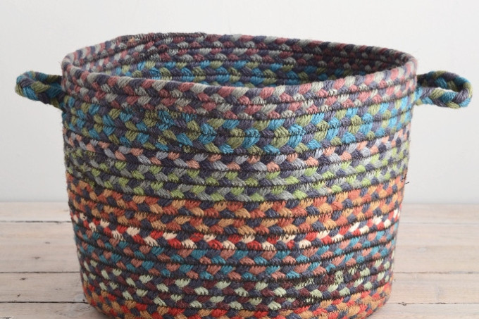 Braided utility basket in Carnival Blue - Decorator's Notebook shop