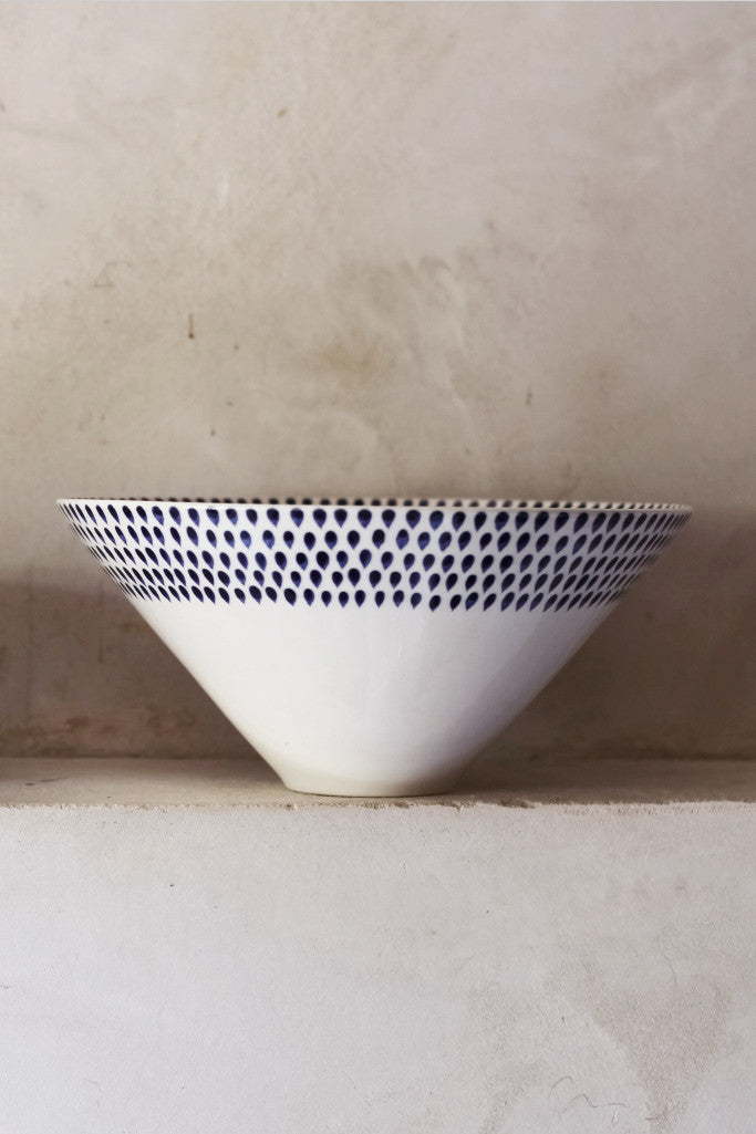 Indigo drop serving bowl - Kitchen and Tableware - Decorator's Notebook