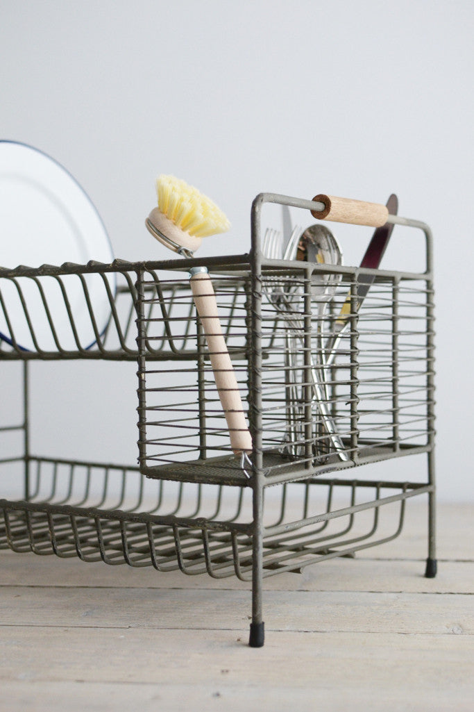 Vintage wire dish drainer rack - Kitchen and Tableware - Decorator's Notebook