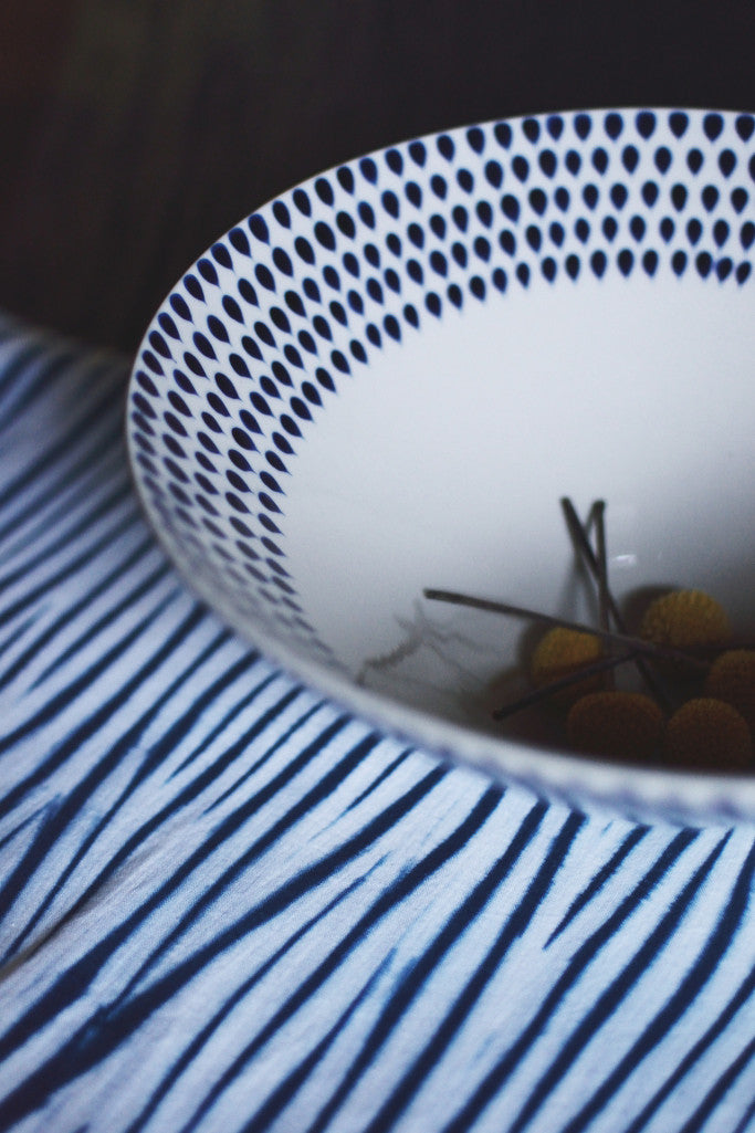Indigo drop serving bowl - Kitchen and Tableware - Decorator's Notebook