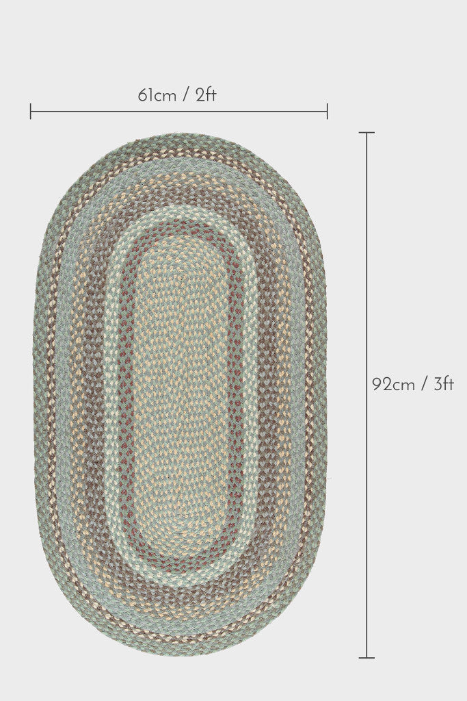 Braided jute oval rug: Seaspray - Rugs - Decorator's Notebook