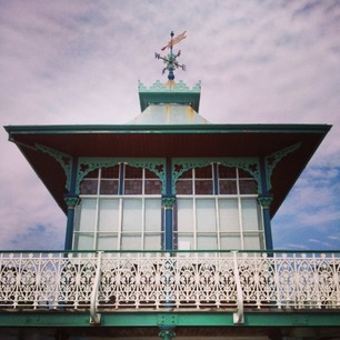  Lovely day cheering Ellie on in the Clevedon Long Swim from the pier. 