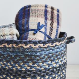  I love the detail in these new braided baskets close-up... each one has a lovely tonal collection of colours made from hand-plaited jute. Super useful baskets with super style! {Braided utility baskets, £39.95, Decorator's Notebook} 