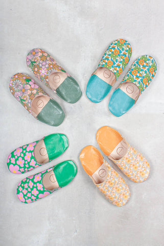 Margot Babouche Leather Slippers
