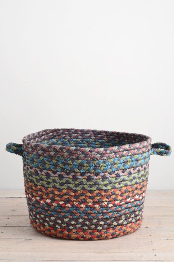 Braided utility basket: Carnival blue - Baskets and Storage - Decorator's Notebook