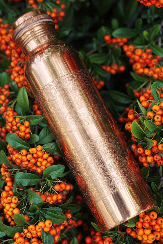 Copper Bottle, Engraved