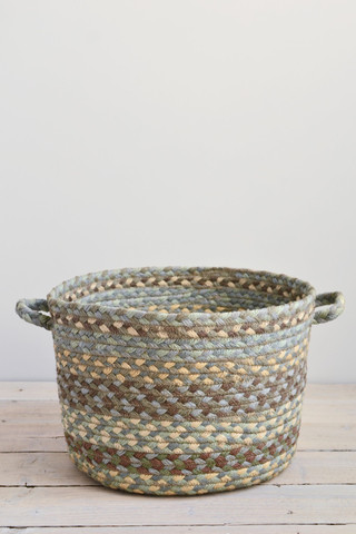 Braided utility basket: Seaspray