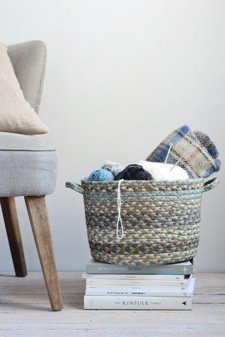 Braided utility basket: Seaspray