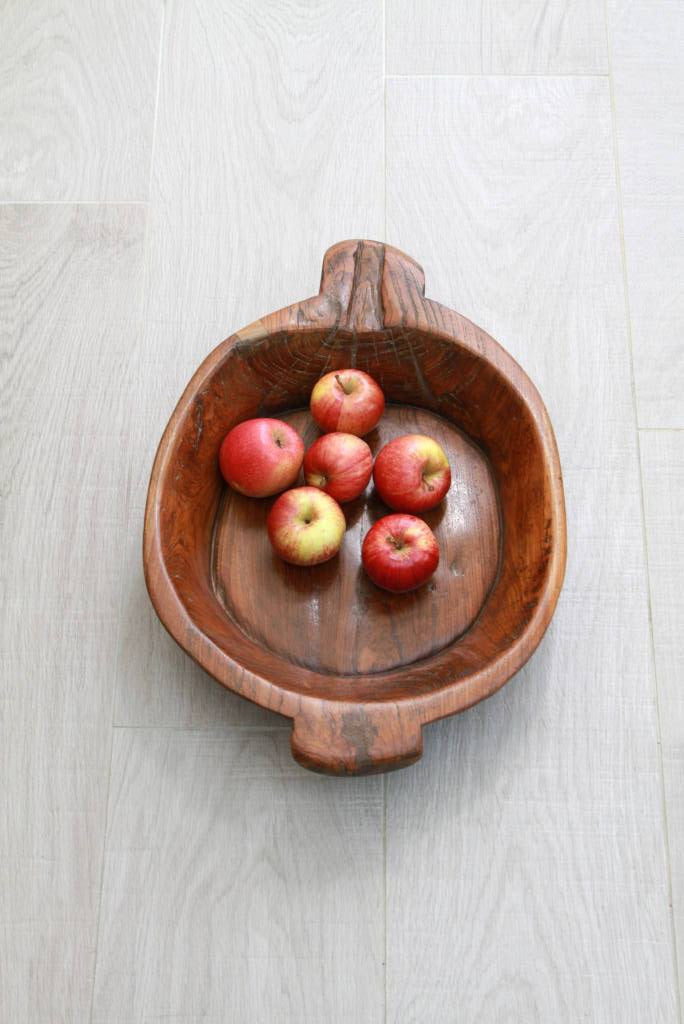 Reclaimed Natural Wood Serving Bowl