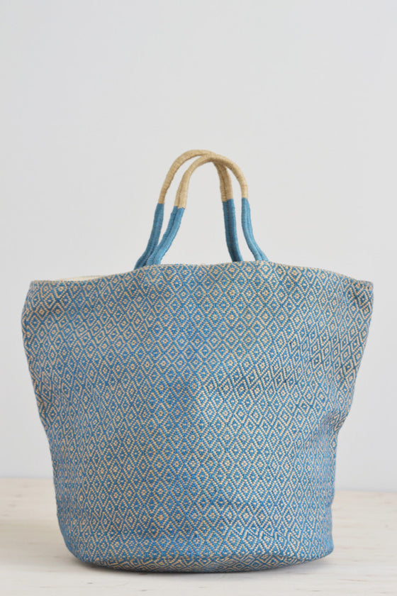 Jute bag: Blue diamonds - Bags - Decorator's Notebook
