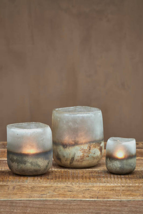 Recycled Glass T-Light: choice of 3 sizes