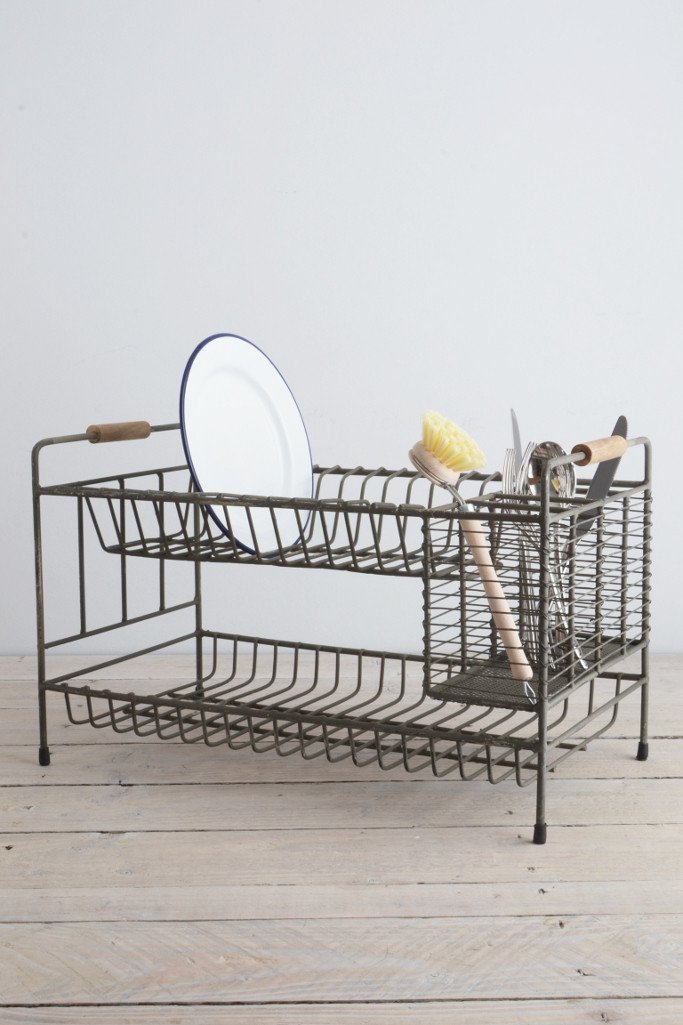 Vintage wire dish drainer rack - Kitchen and Tableware - Decorator's Notebook