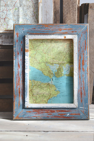 Rustic wood picture frame large: four colours